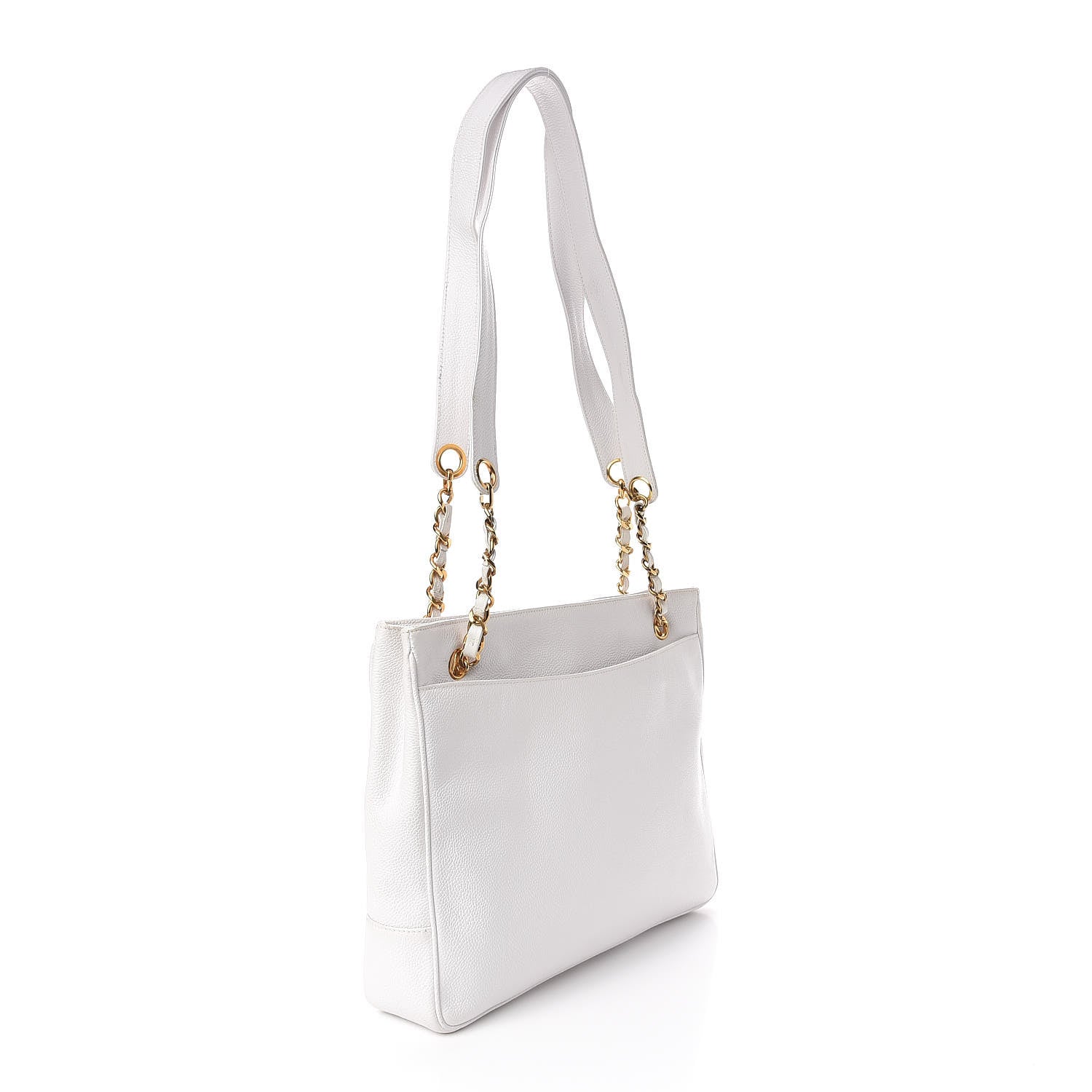 Chanel Caviar CC Timeless Tote White 3 of 19