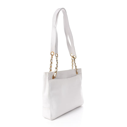 Chanel Caviar CC Timeless Tote White 3 of 19