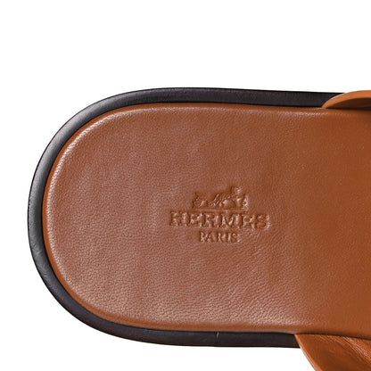 Hermes Calfskin Mens Vaisseau Sandals 40.5 Naturel 6 of 10