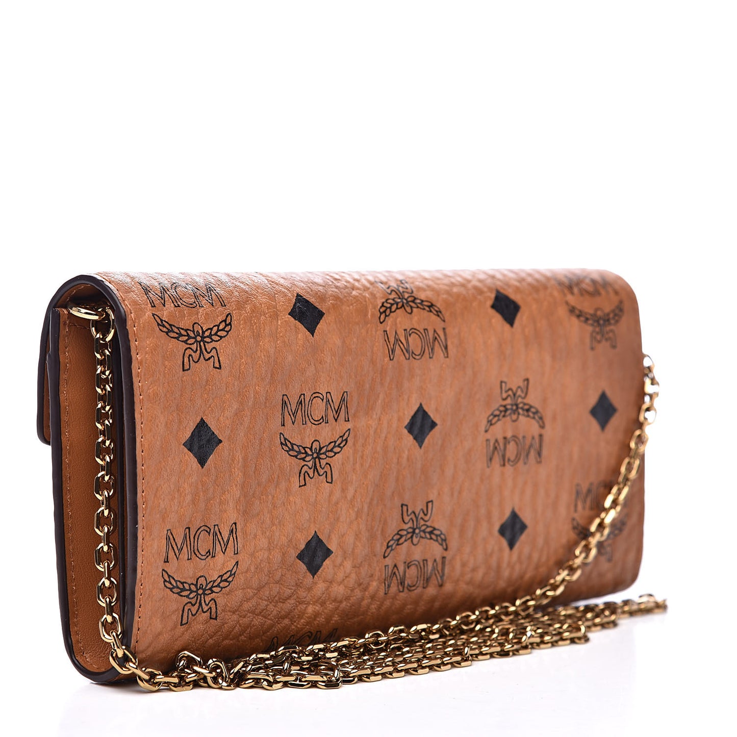 Visetos Large Patricia Wallet On Chain Cognac