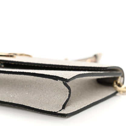 Christian Louboutin Glitter Calfskin Loubi54 Crossbody Clutch Silver 9 of 9