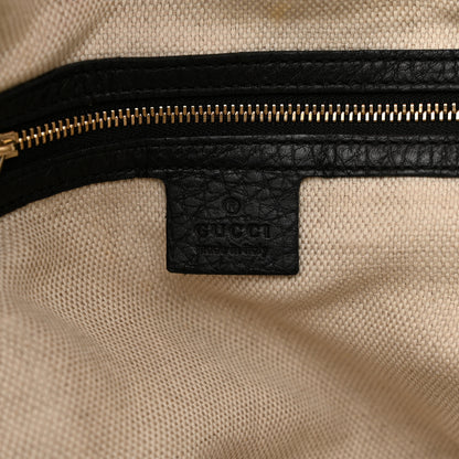 Gucci Pebbled Calfskin Medium Soho Shoulder Bag Black 6 of 13