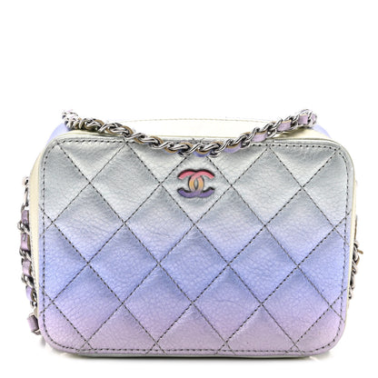 Chanel Metallic Gradient Calfskin Quilted Camera Case Blue Yellow Purple 1 of 11