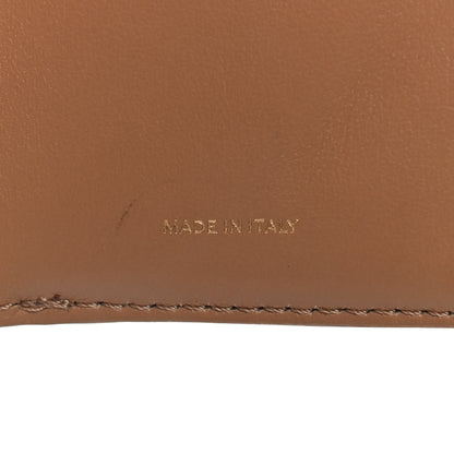 Burberry Grained Calfskin Monogram Double Flap Lark Wallet Beige 8 of 12