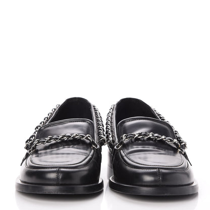 Chanel Calfskin CC Chain Moccasin Loafers 35 Black 2 of 11