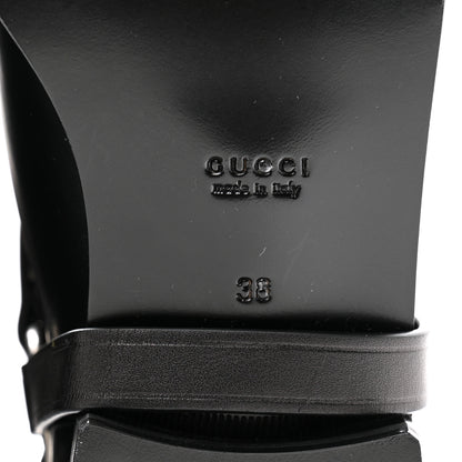 Gucci Calfskin Zelda Harness Riding Boots 38 Black Amber 7 of 10