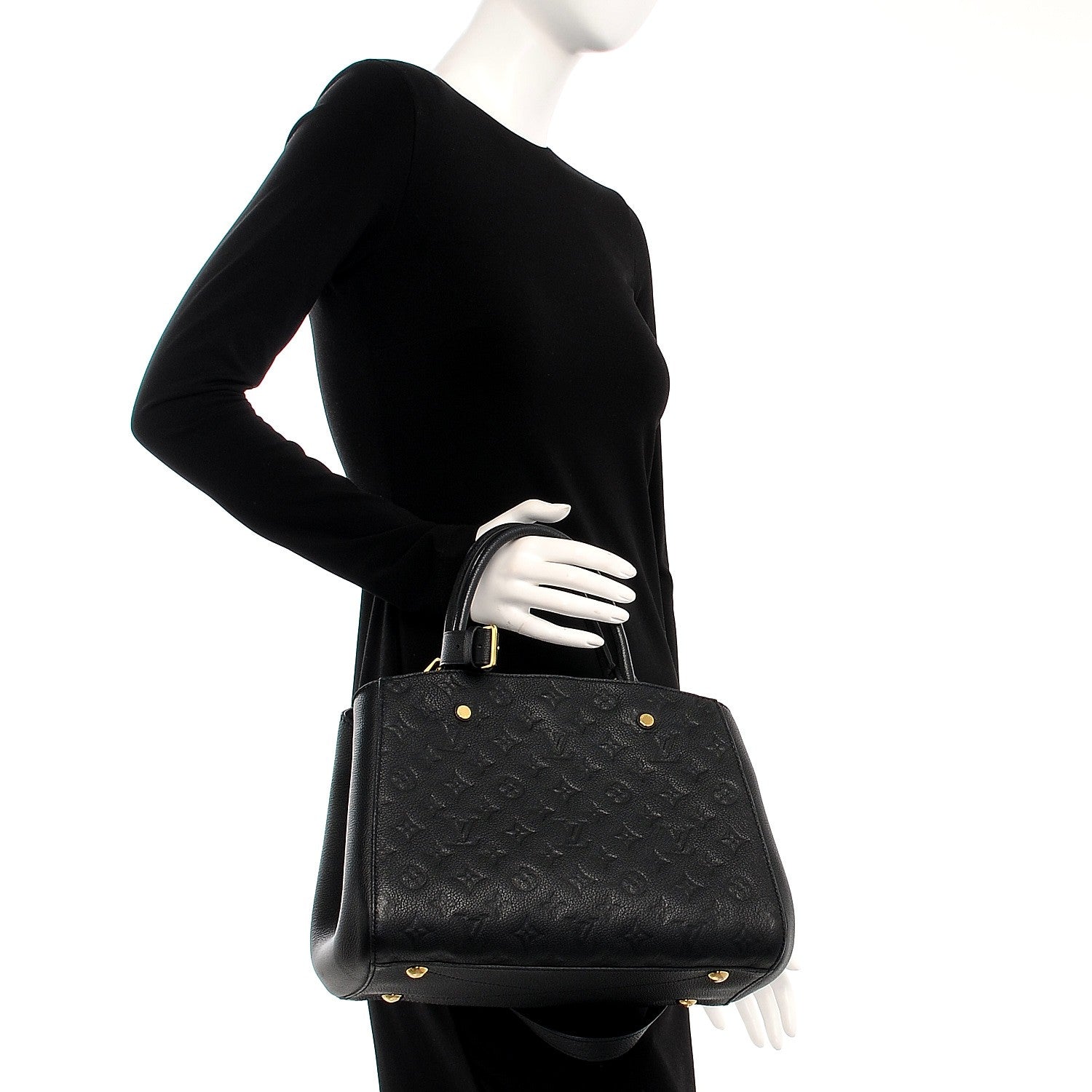 Louis Vuitton Empreinte Montaigne MM Black 3 of 15