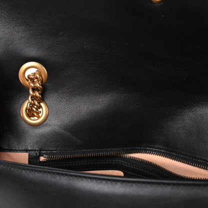 Gucci Calfskin Matelasse Medium GG Marmont Shoulder Bag Black 12 of 14