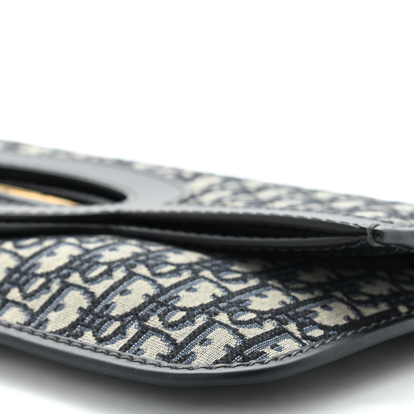 Oblique Fold Over Clutch Blue