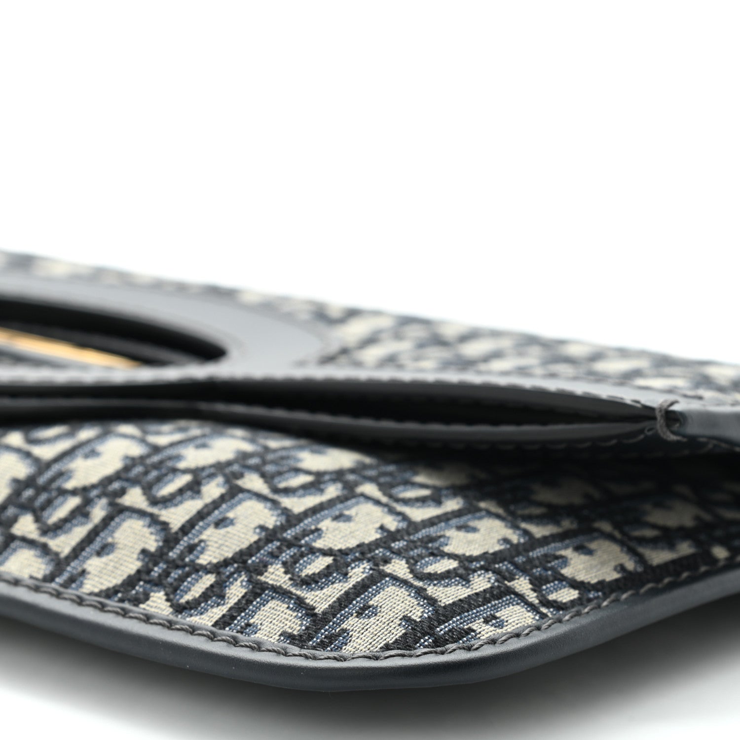 Christian Dior Oblique Fold Over Clutch Blue 8 of 8