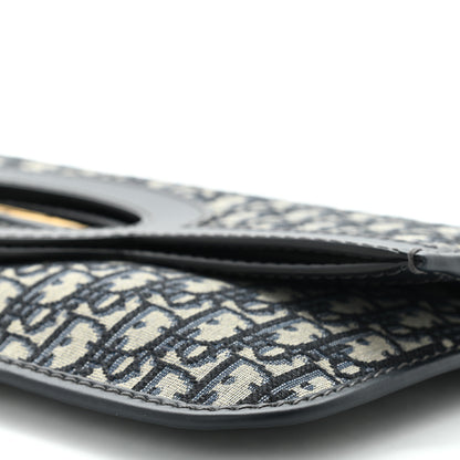 Christian Dior Oblique Fold Over Clutch Blue 8 of 8