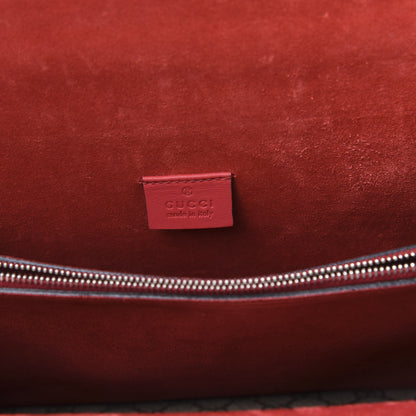 Gucci GG Supreme Monogram Suede Cudu Medium Dionysus Shoulder Bag Beige Ebony Vulcanic Red 7 of 8