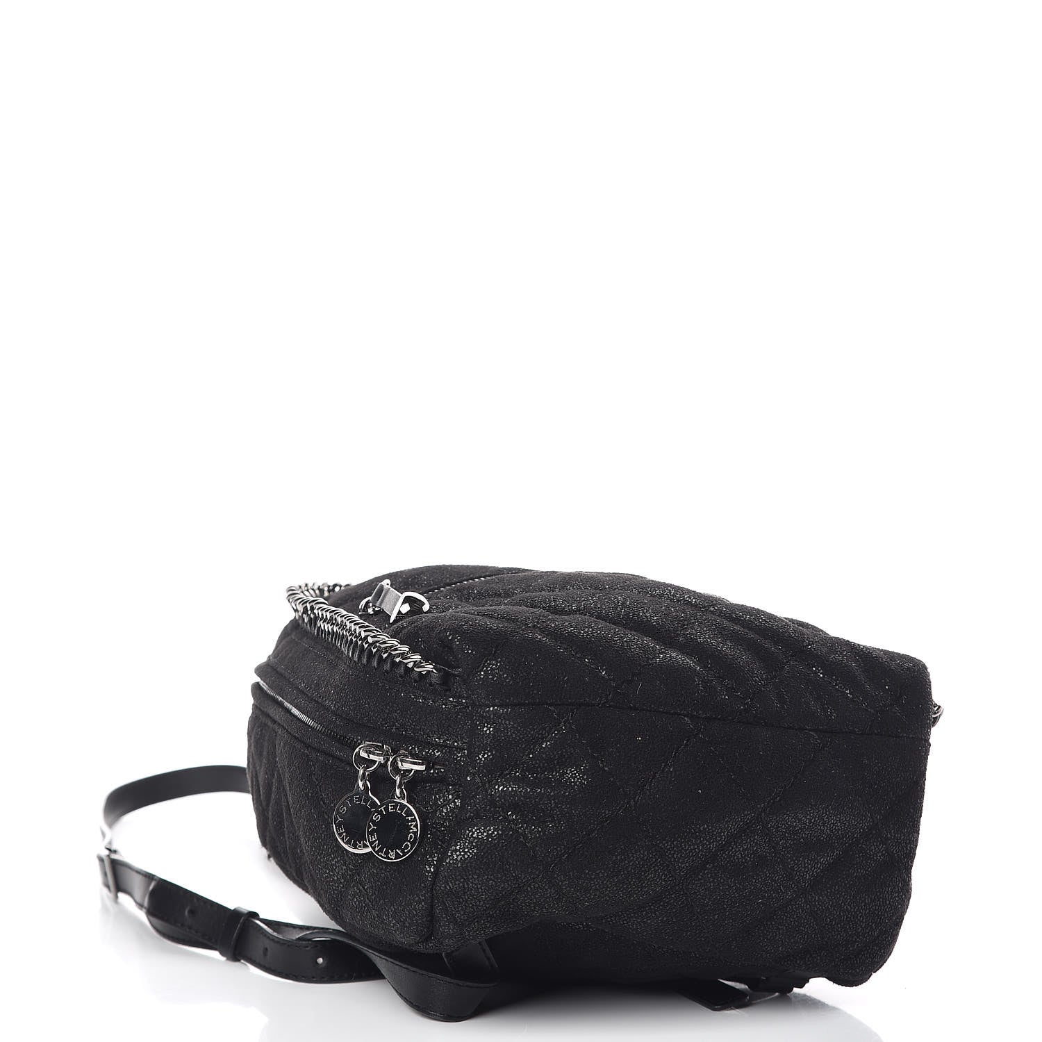 Stella McCartney Shaggy Deer Quilted Mini Falabella Backpack Black 4 of 10