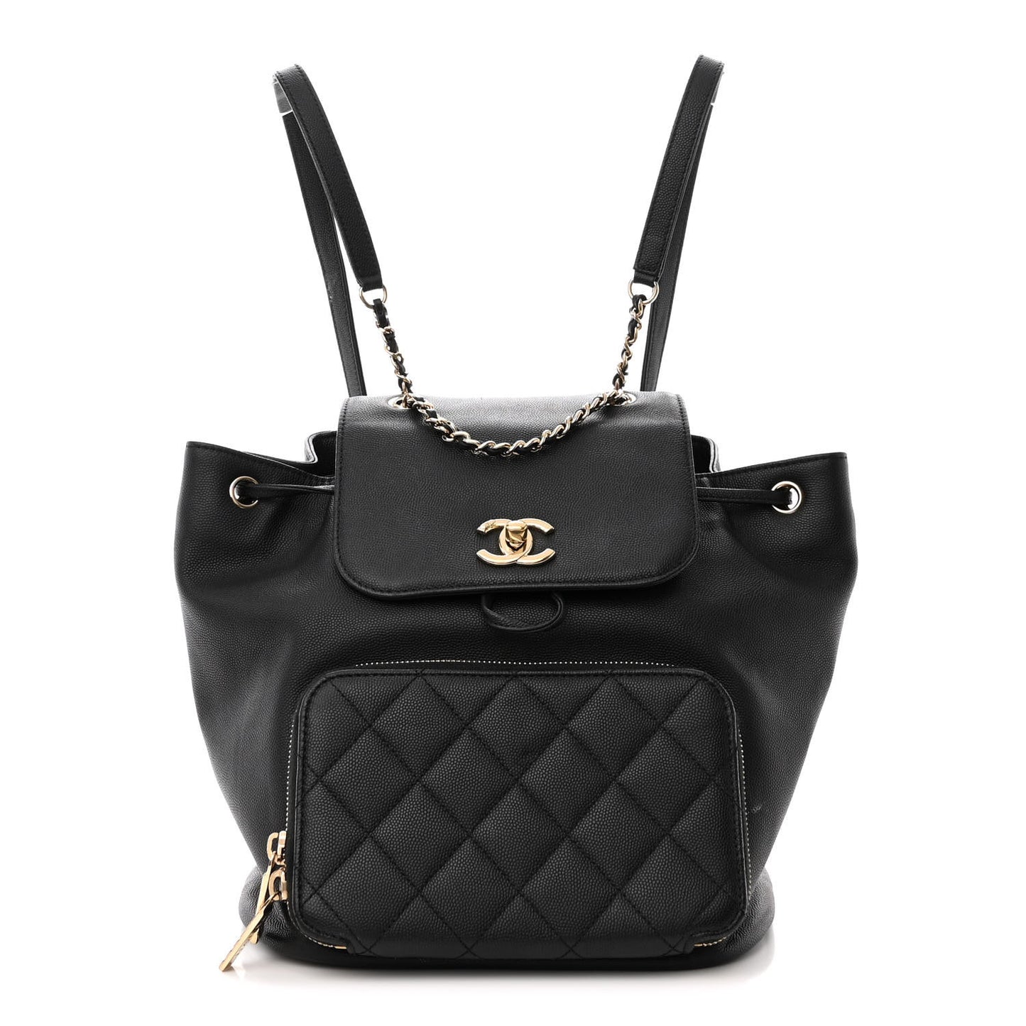Caviar Quilted Business Affinity Backpack Black