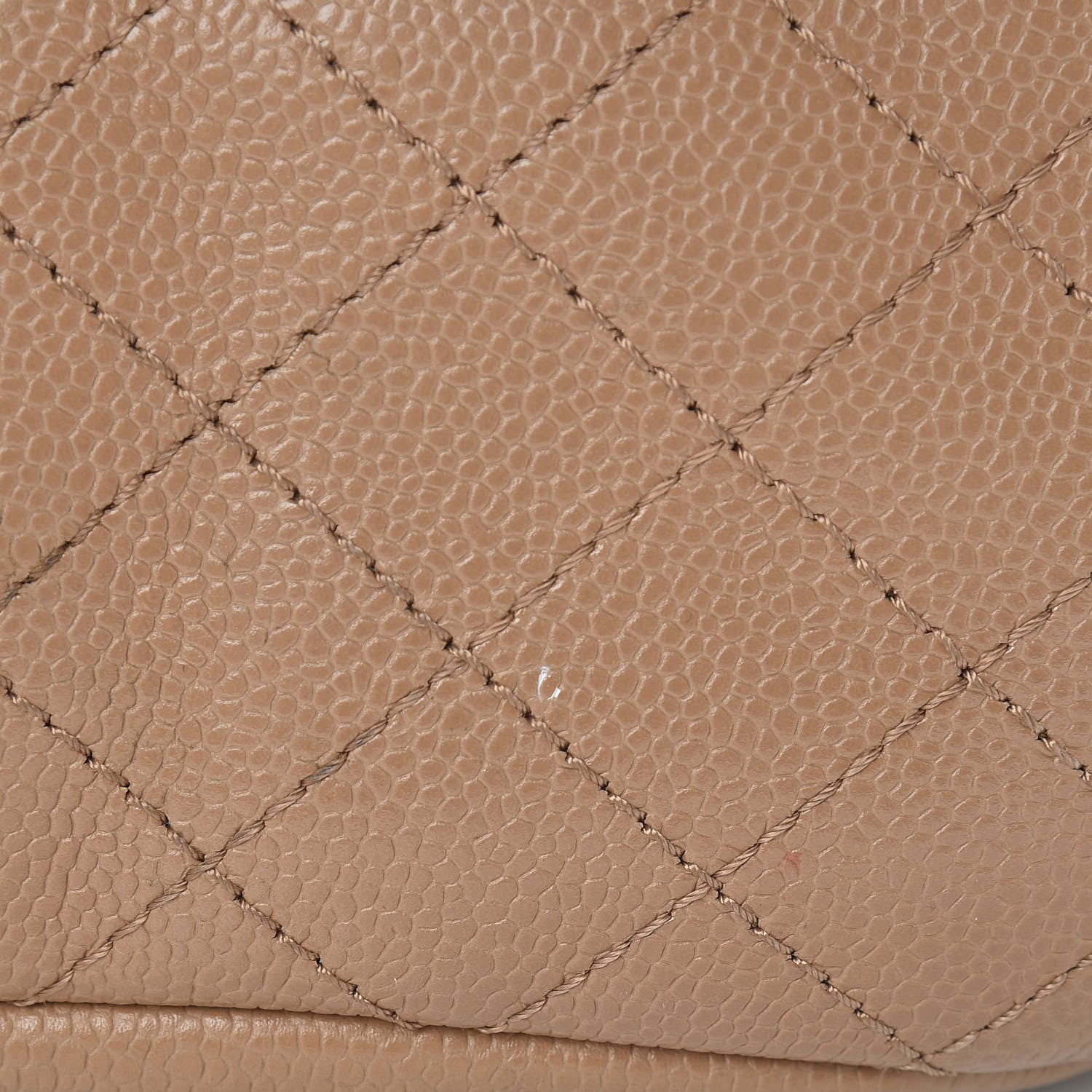 Chanel Caviar Large Half Moon Flap Dark Beige 11 of 13