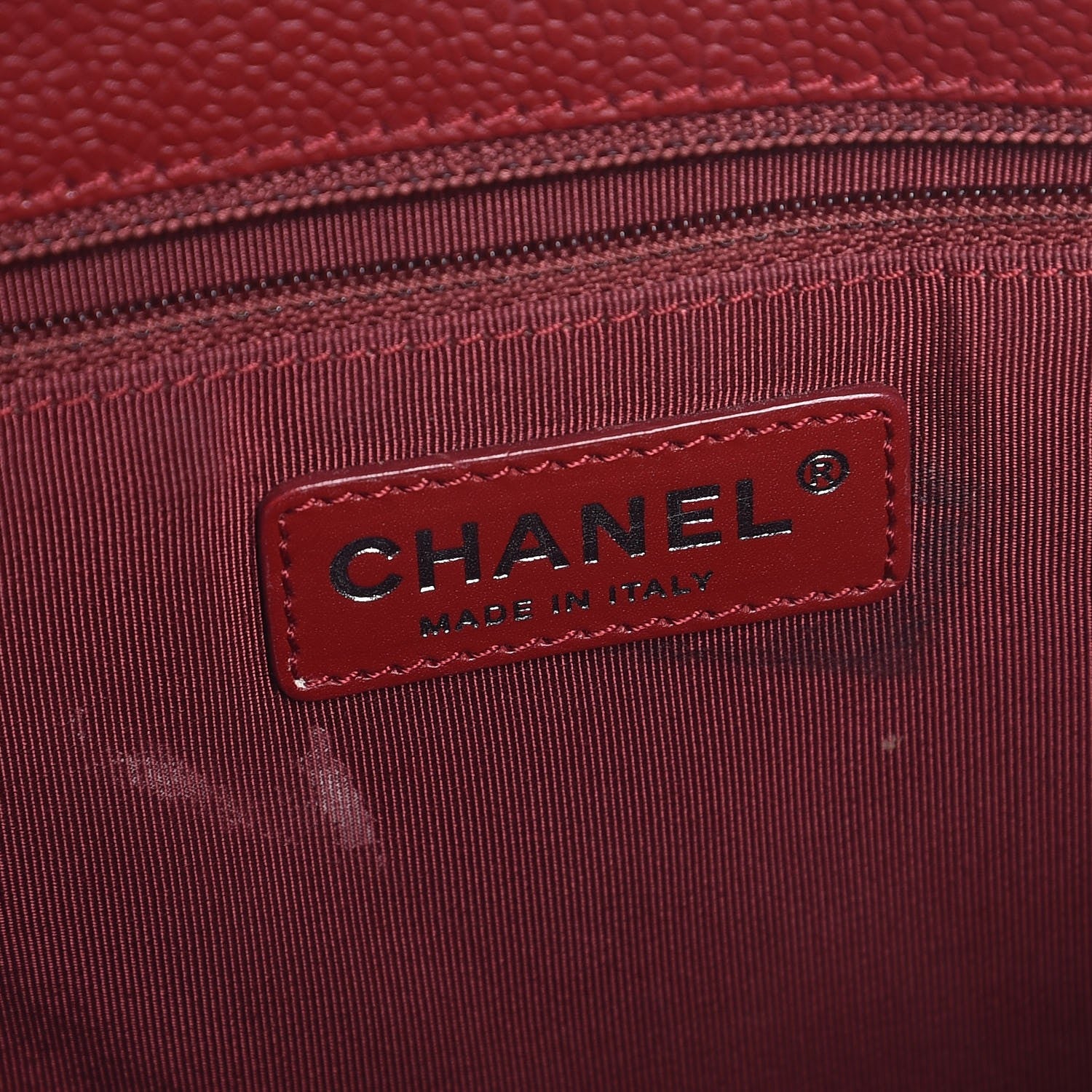 Chanel Caviar Quilted Grand Shopping Tote GST Red 6 of 10