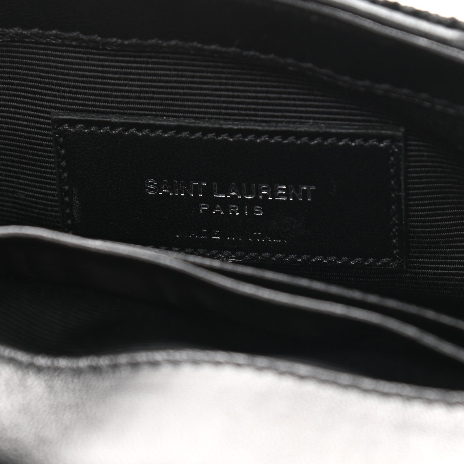 Saint Laurent Calfskin Crochet Baby Monogram Chain Satchel Black 7 of 10