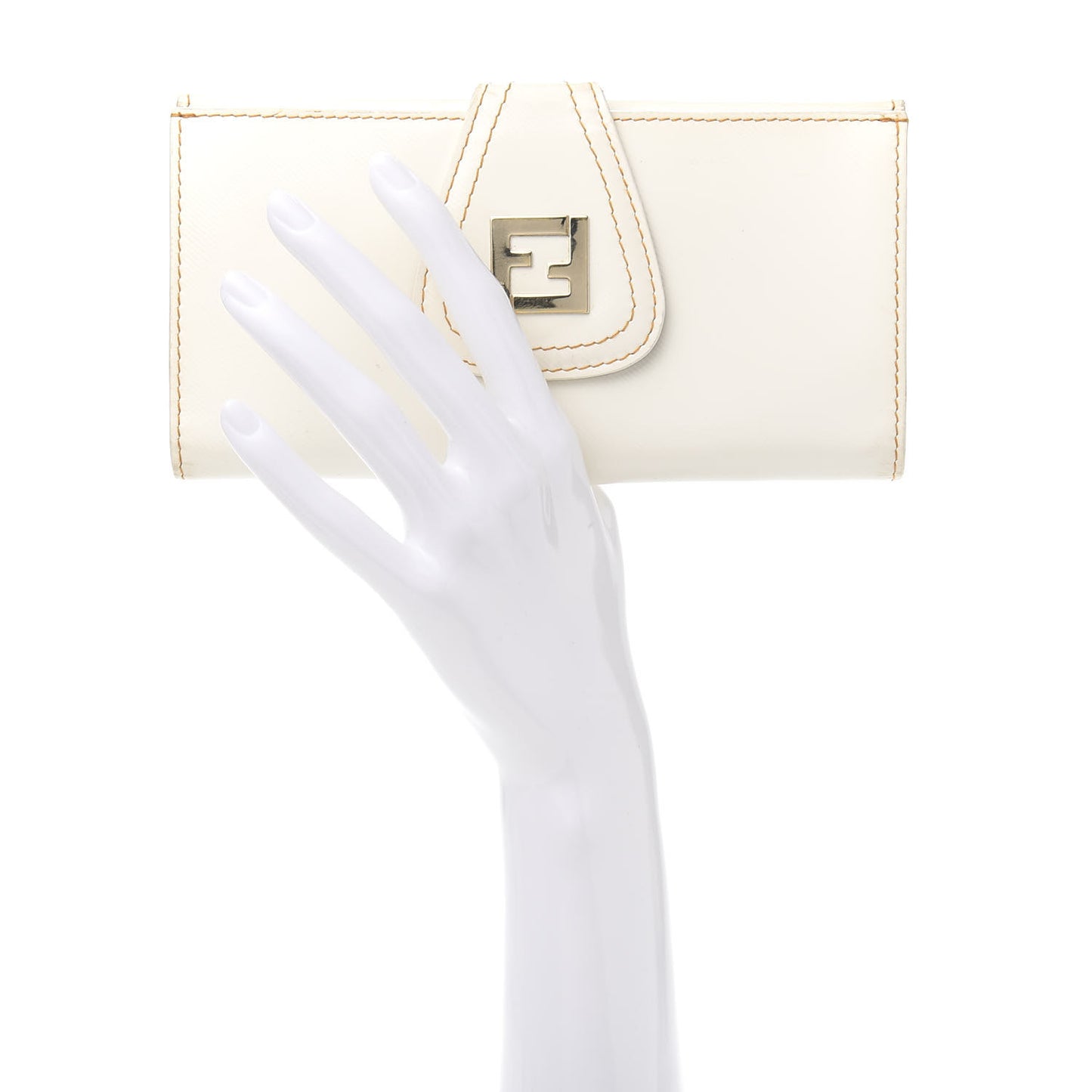 Coated Canvas Zucca Spalmati Continental Wallet White Tobacco