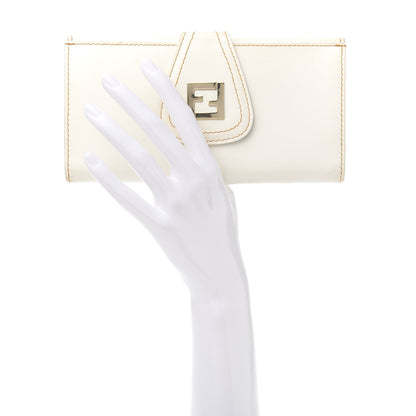 Fendi Coated Canvas Zucca Spalmati Continental Wallet White Tobacco 2 of 10