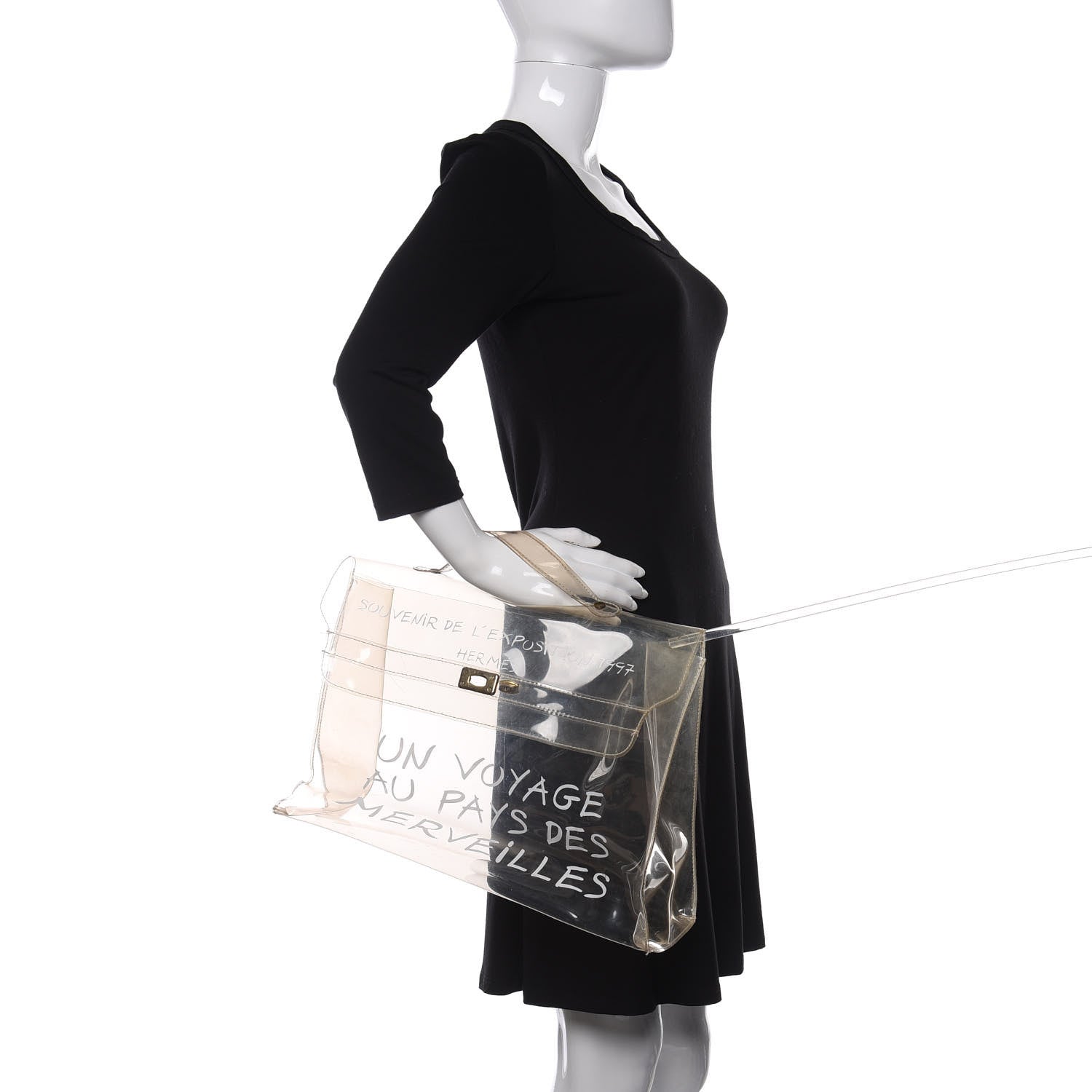 Hermes Vinyl Souvenir De L'Exposition Kelly Transparent 2 of 11