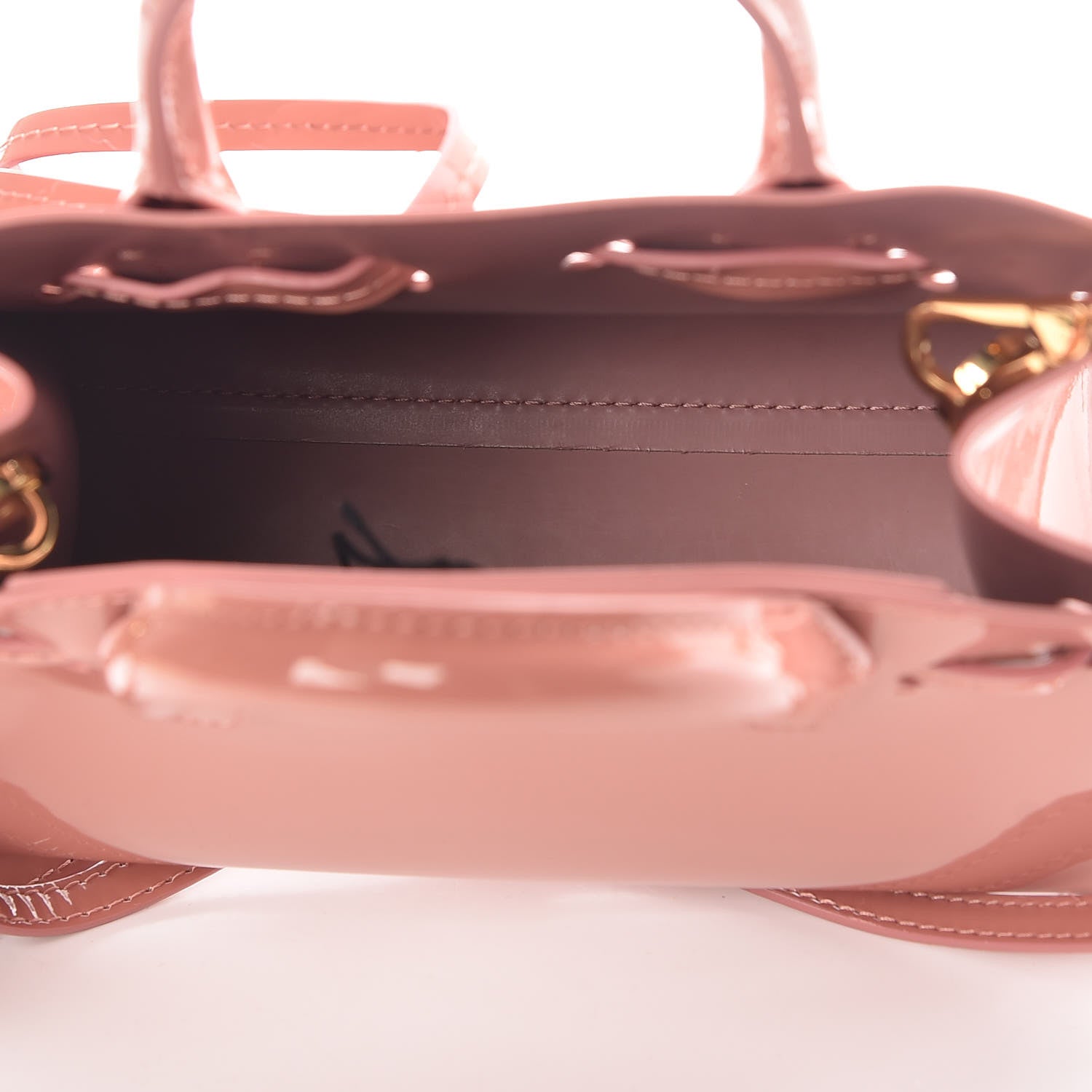 Mansur Gavriel Patent Mini Mini Sun Bag Blush 5 of 9