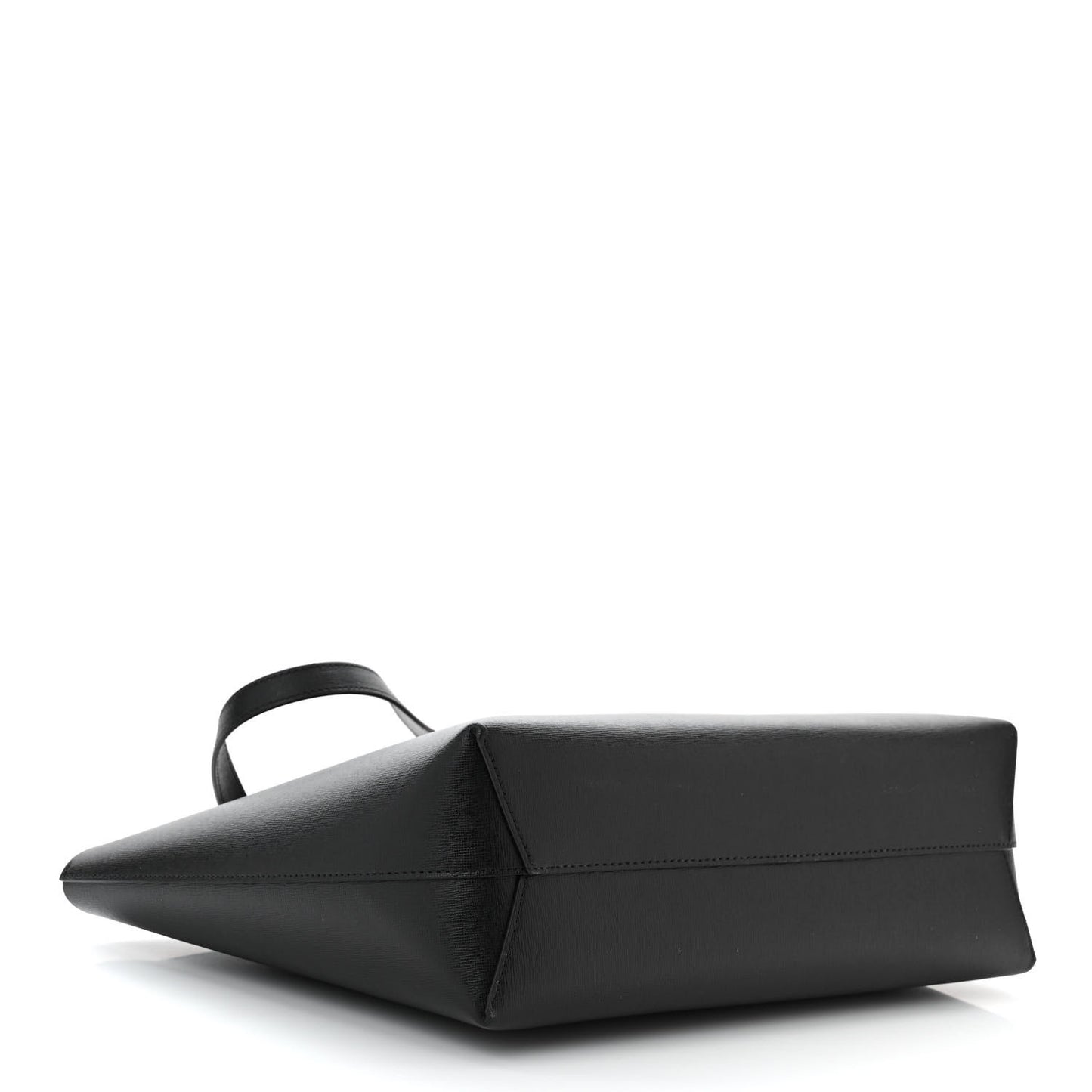 Saffiano Small Zip Tote Black Flamma