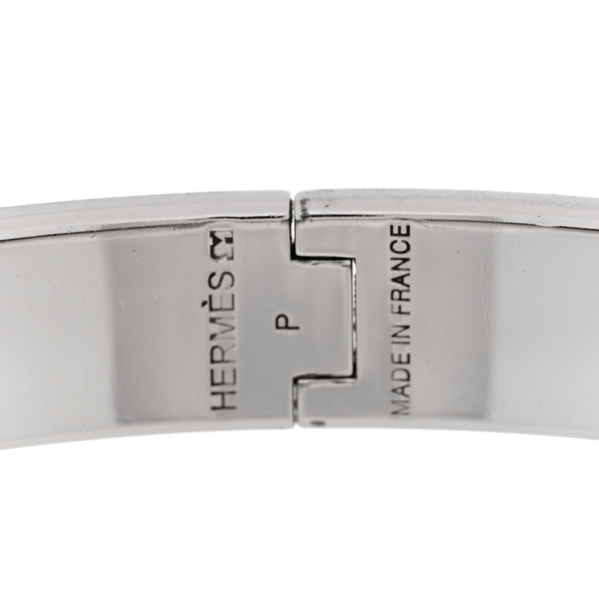Hermes Enamel Narrow Clic Clac H Bracelet GM Black White 4 of 4
