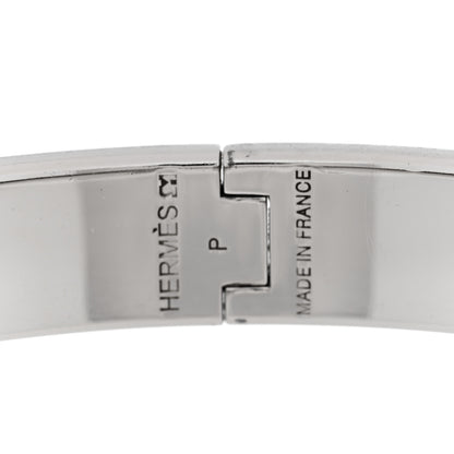 Hermes Enamel Narrow Clic Clac H Bracelet GM Black White 4 of 4