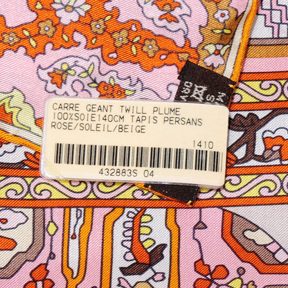 Hermes Twill Tapis Persans Scarf 140 Rose Soleil Beige 5 of 8