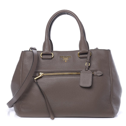 Prada Vitello Daino Shopping Satchel Argilla 1 of 10