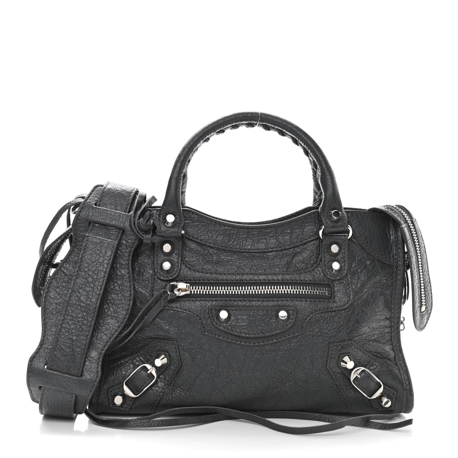 Balenciaga Agneau Classic Silver Hardware Mini City Gris Fossile 1 of 10