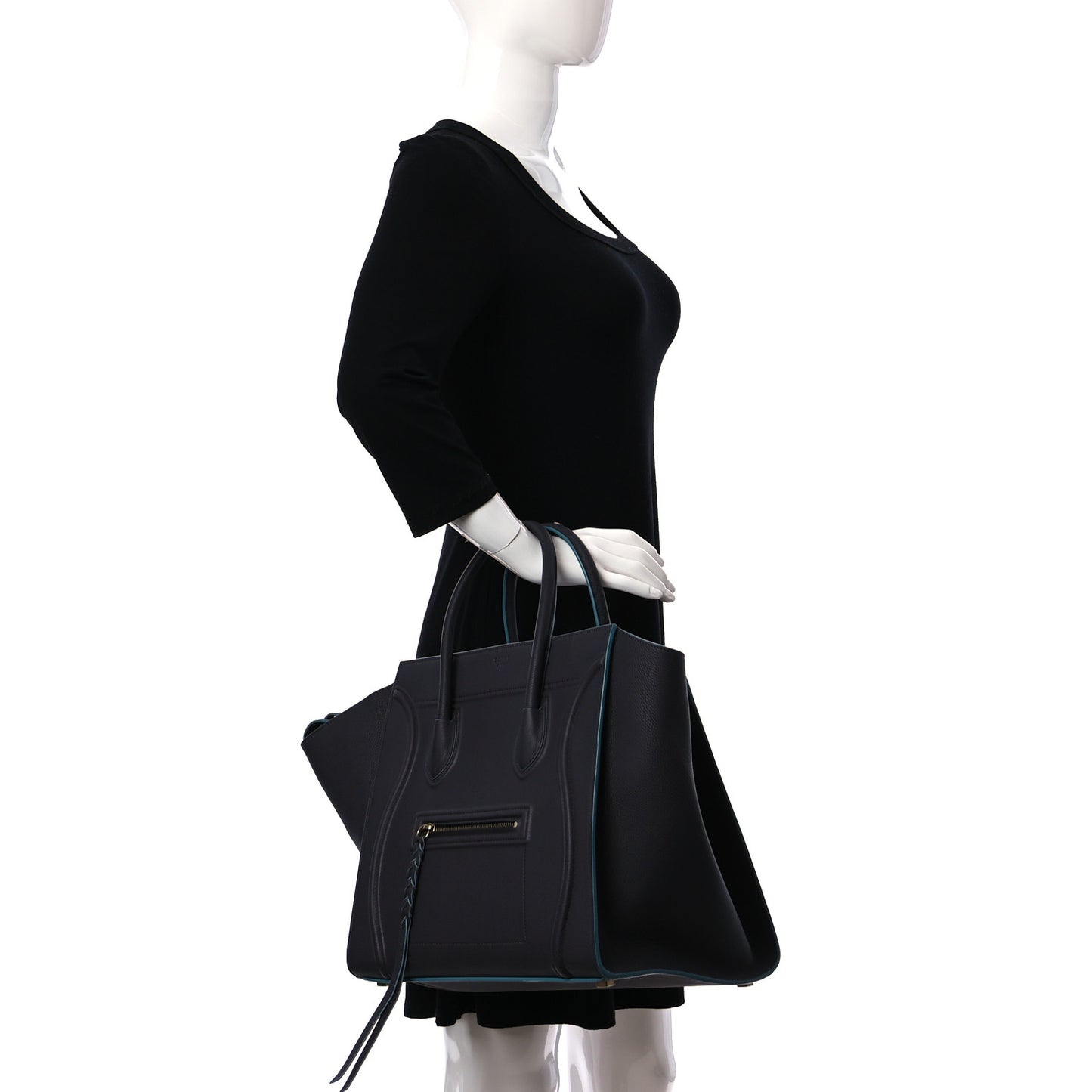 Supple Calfskin Medium Phantom Luggage Liquorice