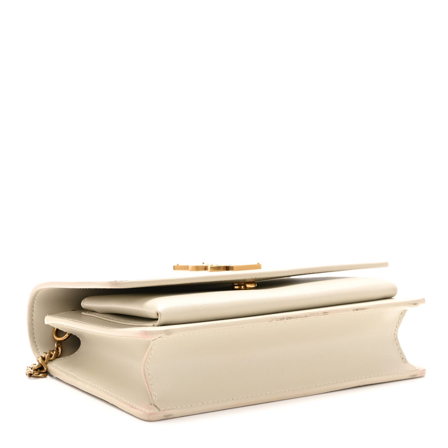 Saint Laurent Calfskin Monogram Sunset Chain Wallet Blanc Vintage 4 of 10