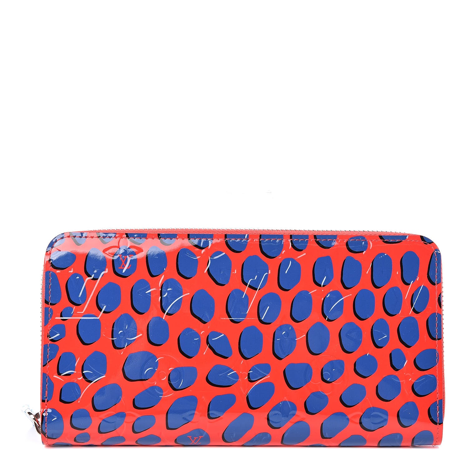 Louis Vuitton Vernis Jungle Dots Zippy Wallet Coquelicot Denim 1 of 9