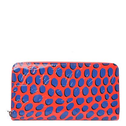 Louis Vuitton Vernis Jungle Dots Zippy Wallet Coquelicot Denim 1 of 9