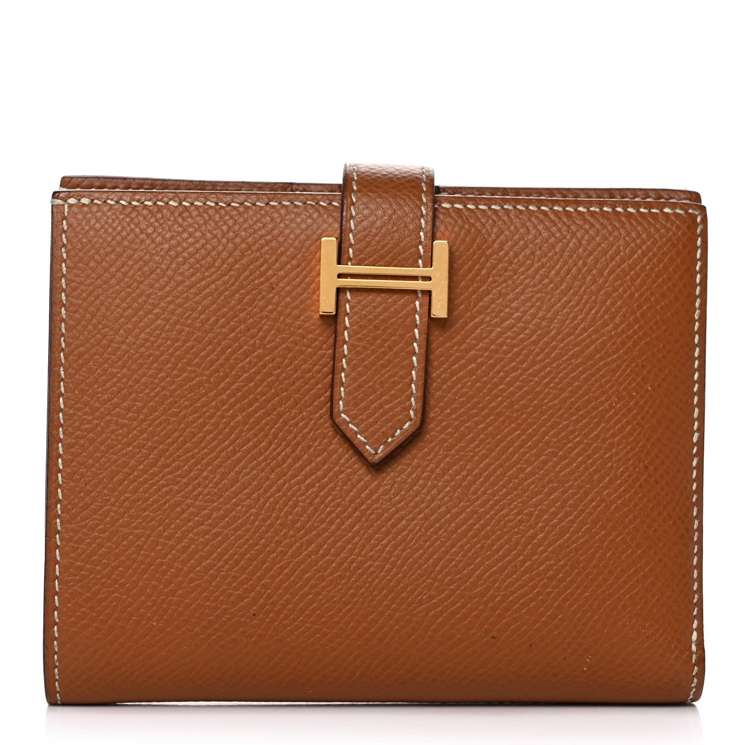 Hermes Epsom Bearn Compact Wallet Gold 1 of 12