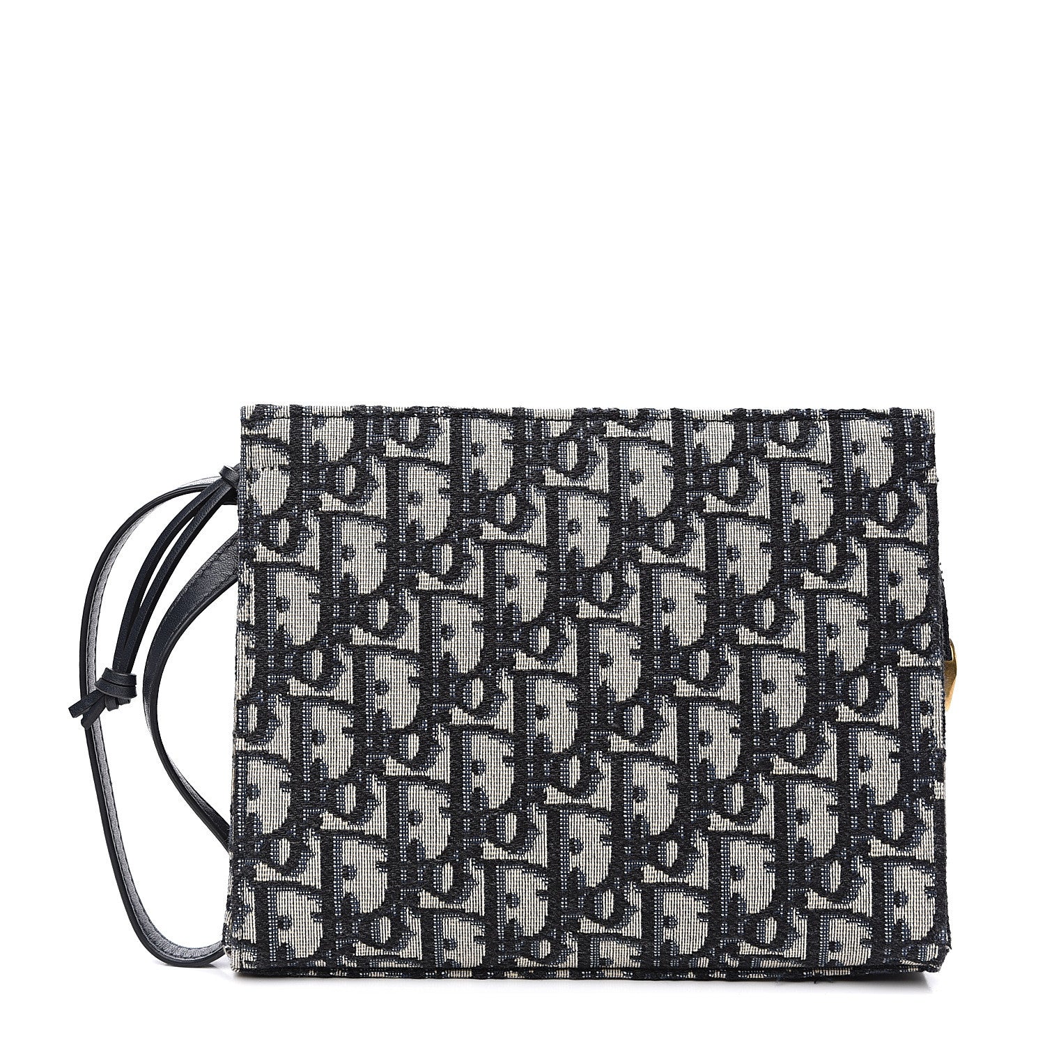 Christian Dior Oblique Zipped Pouch Clutch Blue 1 of 8