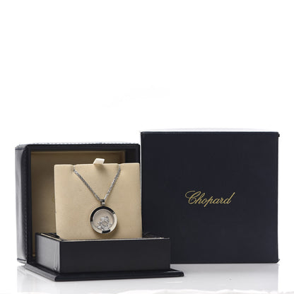 Chopard 18K White Gold Diamond Happy Diamonds Dolphin Pendant Necklace 7 of 7