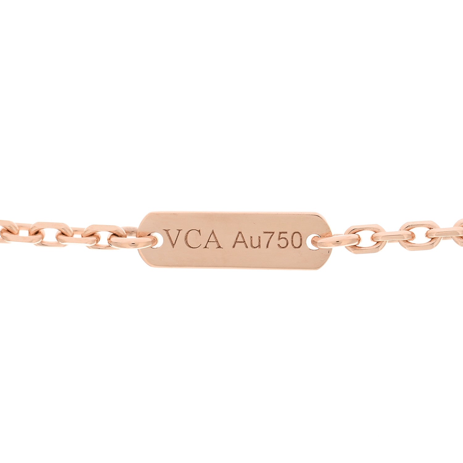 Van Cleef & Arpels 18K Rose Gold Diamond Pink Sapphire Small Frivole Pendant Necklace 5 of 6
