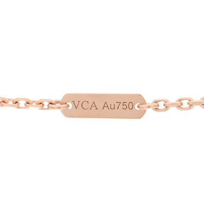 Van Cleef & Arpels 18K Rose Gold Diamond Pink Sapphire Small Frivole Pendant Necklace 5 of 6