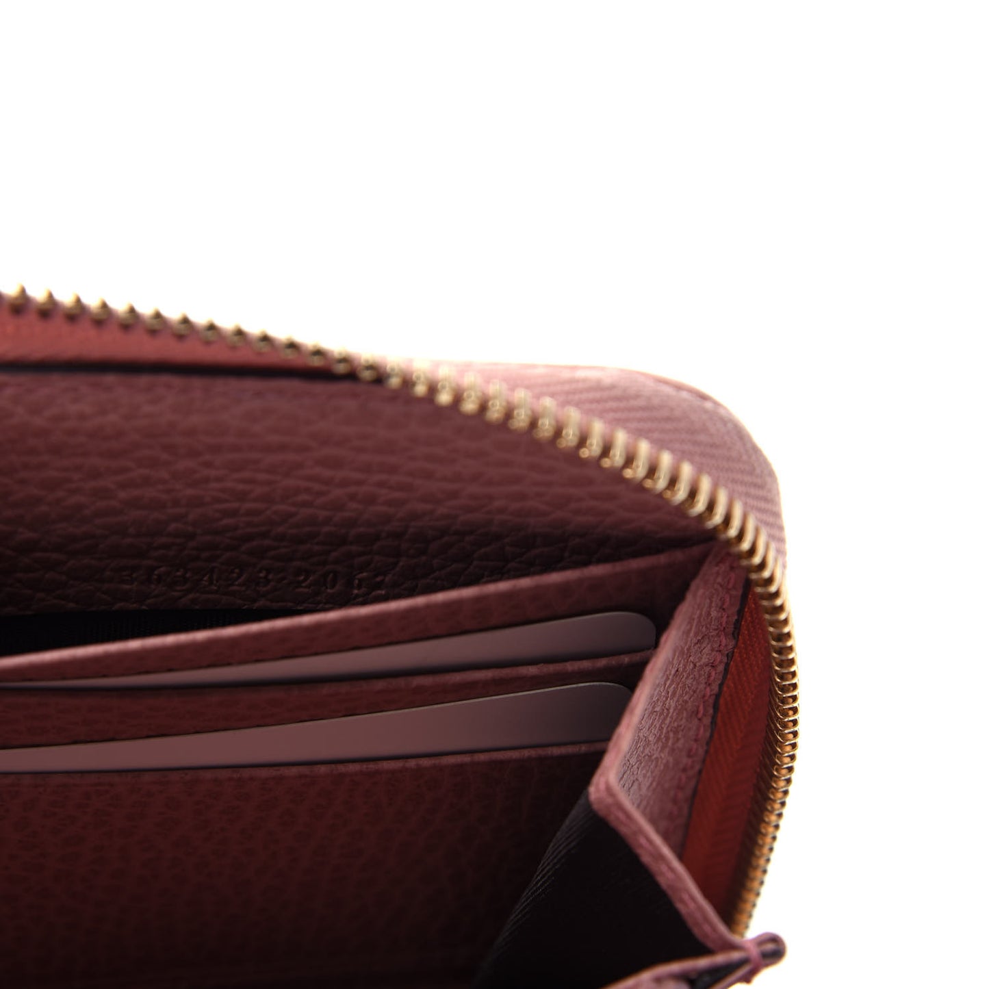 Monogram Dollar Calfskin Zip Around Wallet Beige Ebony Soft Pink