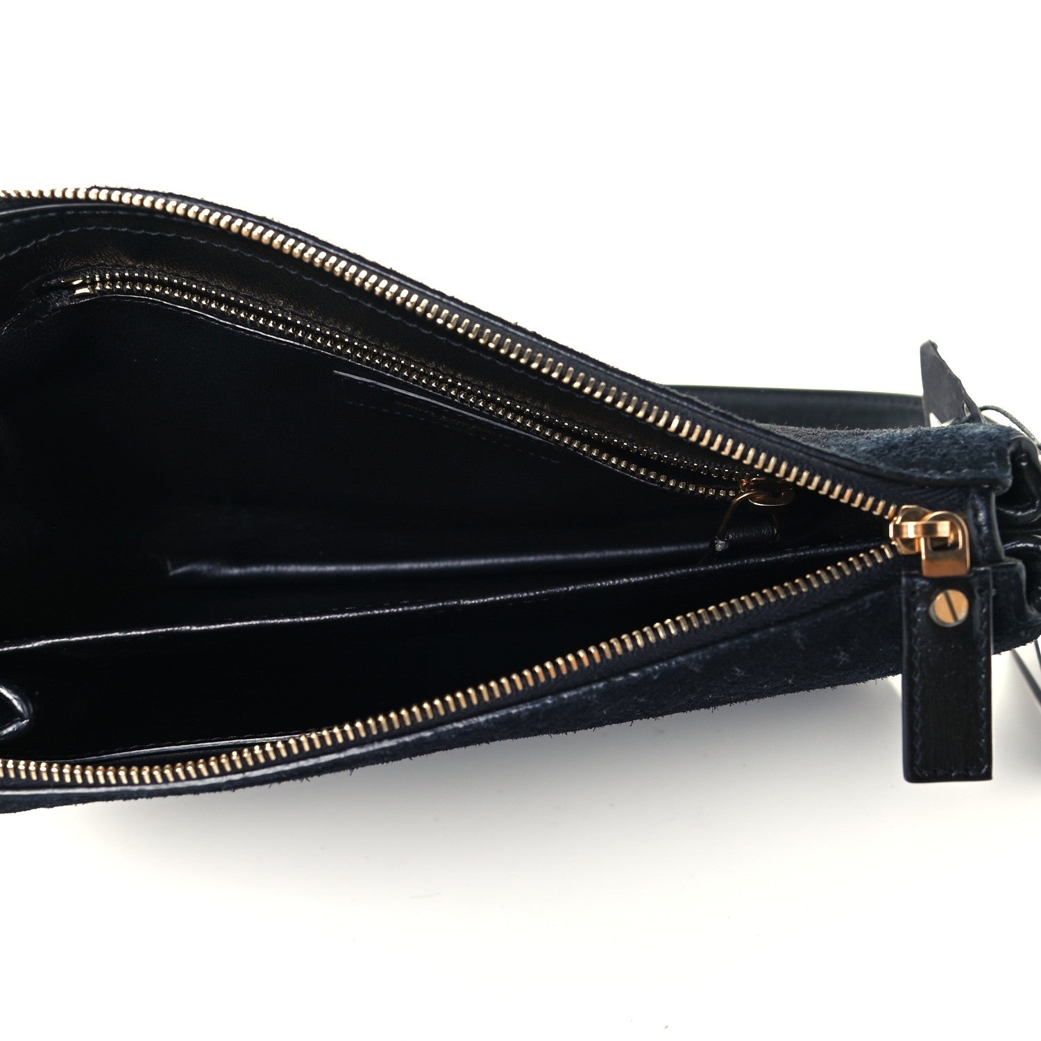 Saint Laurent Suede All-Over Monogram Crossbody Black 5 of 10