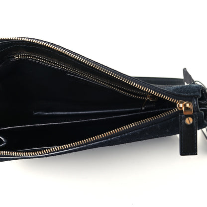 Saint Laurent Suede All-Over Monogram Crossbody Black 5 of 10