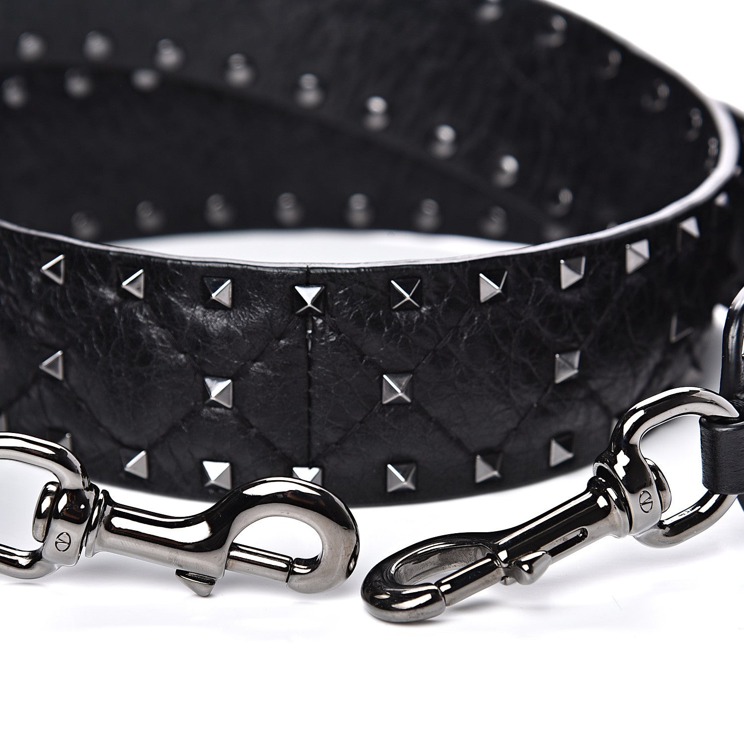Valentino Garavani Craquele Nappa Rockstud Spike Shoulder Strap Black 3 of 3