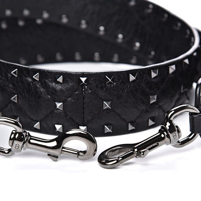 Valentino Garavani Craquele Nappa Rockstud Spike Shoulder Strap Black 3 of 3