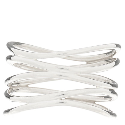 Tiffany Sterling Silver Elsa Peretti 5 Row Wave Ring 52 6 2 of 5