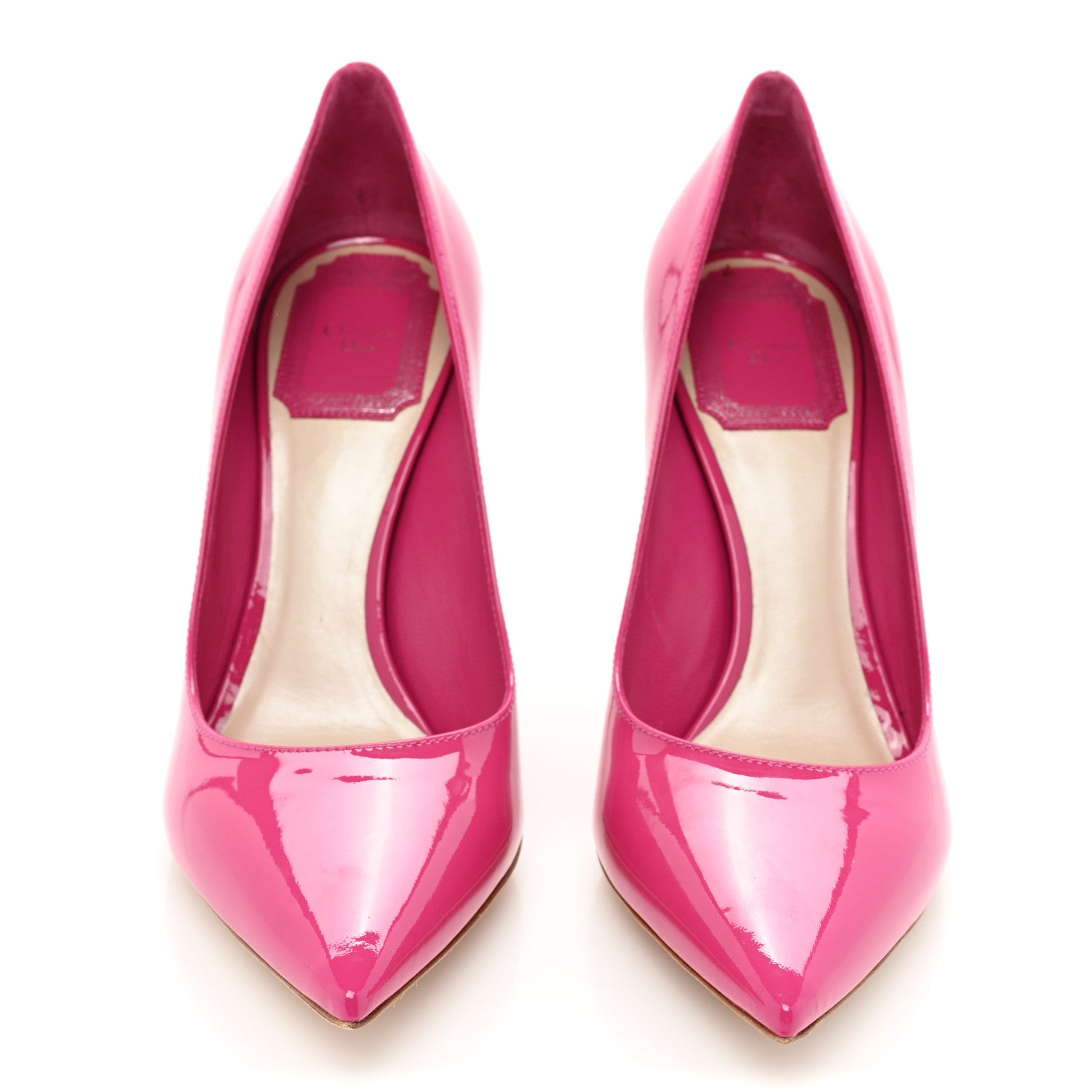 Christian Dior Patent Cherie Pointy Toe 100mm Pumps 36 Fuchsia 2 of 12