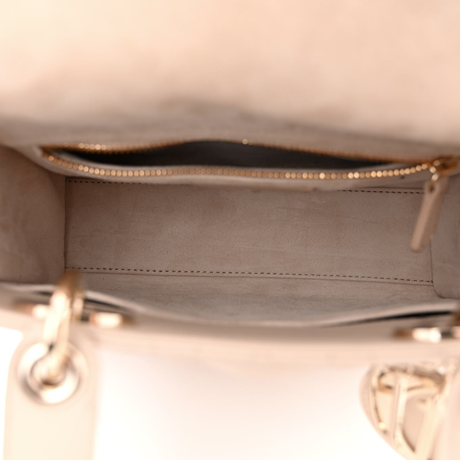 Christian Dior Lambskin Cannage Small My ABCDior Lady Dior Beige 5 of 12