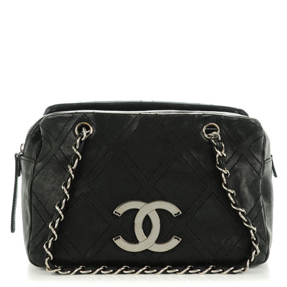 Chanel Calfskin Small Diamond Stitch Tote Black 1 of 7