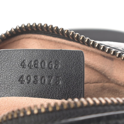 Gucci Calfskin Matelasse Mini GG Marmont Chain Shoulder Bag Black 7 of 11